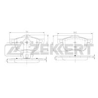 Комплект тормозных колодок, дисковый тормоз, ZEKKERT BS-2760 (1 шт.)