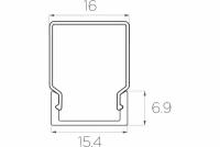 LEDCRAFT Комплект алюминиевого профиля с экраном и заглушками LC-LP0716M1716-1 1638000004