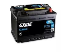 Автомобильный аккумулятор EXIDE CLASSIC EC700 278x175x190