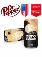 Газированный напиток Dr Pepper Cream Soda Zero Крем сода без сахара США 355мл 12шт