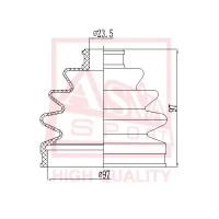 Пыльник, приводной вал, ASVA ASBT-110 (1 шт.)