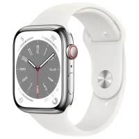 Apple Умные часы Apple Watch Series 8, 45 мм, S/M, Silver Aluminium (MP6P3)