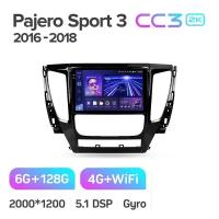 Магнитола Teyes CC3 6/128 2k-display Mitsubishi Pajero Sport 3 2016-2018