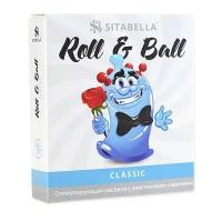 Стимулирующий презерватив-насадка Roll & Ball Classic (прозрачный)