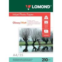 Бумага Lomond A4/210/50л Glossy/мат 2 стор.0102021