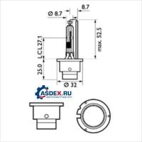 PHILIPS 85126XVS1 Лампа ксеноновая D2R 12V 35W PHILIPS X-treme Vision