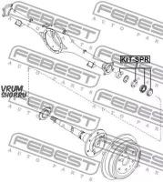 FEBEST KITSPR Подшипник роликовый задней полуоси ремкомплект KIT-SPR