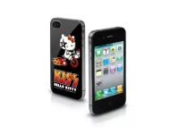 Чехол жесткий "Hello Kitty Kiss" для iPhone 4/4S (алюминий, черный)