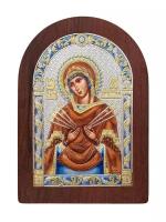 Икона Греческая Agio Silver Семистрельная Божья Мать 12Х16 см