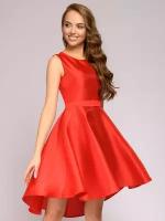 1001dress Платье красное с пышной юбкой без рукавов