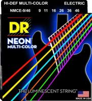 Струны для электрогитары цветные DR Strings NMCE-9/46 Neon Multi-Color 9-46 (Люминисцентные)