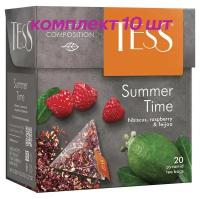 Чай травяной в пирамидках Tess Summer Time (Тесс Самма Тайм), 20*1,8 г (комплект 10 шт.) 6007897