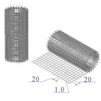 Сетка размер 20х20х1 мм сварная в рулонах 1х25 м металлическая из оцинкованной проволоки с квадратной ячейкой