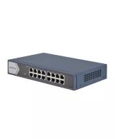 Видеорегистратор HikVision 16 RJ45 1000M (15й и 16й-Uplink порты); таблица MAC адресов на 8000 записей; пропускная способность 32Гб/с; VAC 220