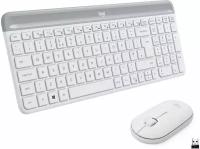 Клавиатура+мышь Logitech MK470 Slim Wireless, белый [920-009207]