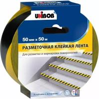 Сигнальная лента UNIBOB 50 мм х 50 м желто-черная