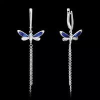 Серьги PLATINA jewelry из серебра 925 пробы с эмалью