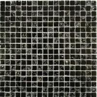Керамическая плитка BONAPARTE Стеклянная мозаика Strike Black