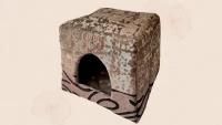 Домик для собак и кошек, PetPalace "бункер", бежевый 40*40*33 см