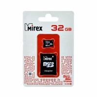 Карта памяти Mirex MicroSDHC 32GB Class 10 UHS-I + SD адаптер