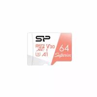 Карта памяти microSD 64GB Silicon Power Superior A1 microSDXC Class 10 UHS-I U3 SP064GBSTXDV3V20