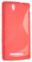 Чехол силиконовый для Sony Xperia C3 S-Line TPU (Красный)