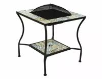 Садовый стол с чашей для костра тулуза, металл, мозаика, 54x55 см, Kaemingk 842731