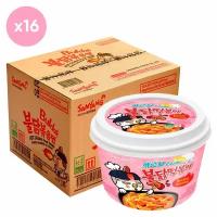 Рисовые клецки Samyang Carbonara острые со вкусом курицы в соусе карбонара (Корея), 179 г (16 шт)