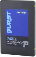 Накопитель SSD Patriot Burst PBU240GS25SSDR/SATA III/240GB /Скорость чтения 555МБайт/с Скорость записи 500МБайт/с