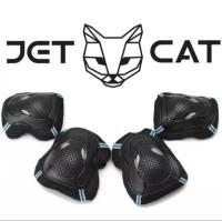 Комплект защиты 2 в 1 Jet-Cat (Черная с синим) защита локтей и колен XS (от 1 до 3 лет)