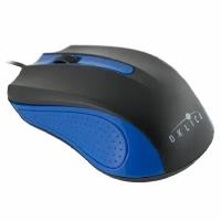 OKLICK 225M-blue Мышь проводная USB, чёрный/синий