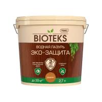 Водная лазурь для дерева Bioteks Эко-защита, шелковистая, 2,7 л, махагон