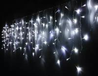 Светодиодная бахрома Quality Light 3.1*0.5 м, 150 холодных белых LED ламп, прозрачный ПВХ, соединяемая, IP44, BEAUTY LED PIL150-10-2W