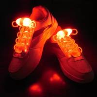 Светящиеся шнурки Baziator с LED подсветкой красные