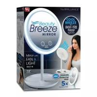 Вентилятор зеркало Beaty breeze Подсветка + вентиляторю.Питание от USB + батарейки