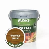 HUSKY SIBERIAN «Эко-Лазурь для дерева» полуматовая ореховое дерево (0,9л) [25178]