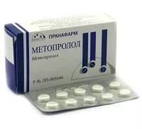 Метопролол, таблетки 50 мг (Пранафарм), 30 шт