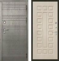 Дверь входная (стальная, металлическая) Лекс Легион "Ясень шоколад" 20 "Беленый дуб"