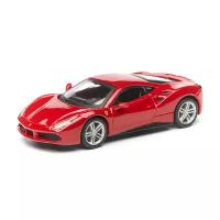 Bburago Коллекционная машинка Феррари 1:43 Ferrari 488 GTB, красная