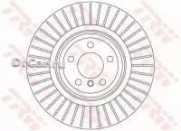 TRW Диск тормозной BMW F01/07 08- задний вент