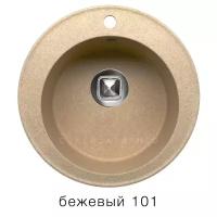 Кухонная мойка TOLERO R-108 кварцевая D51 круглая