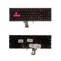 Keyboard / Клавиатура для ноутбука Asus ROG GL502VM, GL502VT, GL502VY черная без рамки с фиолетовой подсветкой