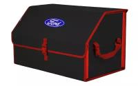 Органайзер-саквояж в багажник "Союз" (размер XL). Цвет: черный с красной окантовкой и вышивкой Ford (Форд)