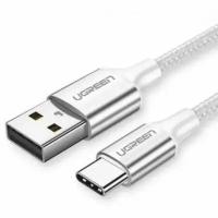 Кабель UGREEN US288 (60131) USB-A 2.0 to USB-C Cable Nickel Plating Aluminum Braid. Длина: 1 м. Цвет: белый