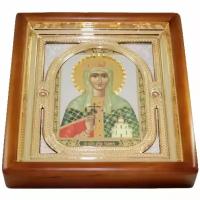 Икона Тамара Царица (23 на 26 см) в киоте под стеклом, арт IDR-958