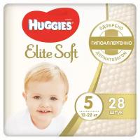 Подгузники Huggies Elite Soft Jumbo 5 размер 12-22 кг, 28 шт