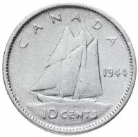 Канада 10 центов 1944