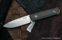 Нож с фиксированным клинком Lion Steel Bushcraft-R, сталь Sleipner, рукоять микарта