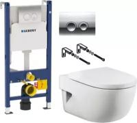 Комплект инсталляция Geberit Duofix Delta 458.124.21.1 3 в 1 + унитаз Roca Meridian 346248000