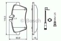 Колодки дисковые передние для mercedes-benz a-class w169 1.5-1.8cdi 04 Bosch 0986494087